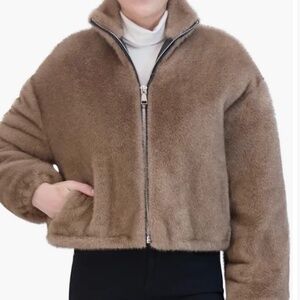 Rebecca Minkoff Cropped Faux Fur Coat
